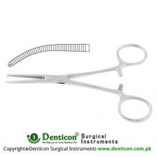 Kocher (Delicate) Haemostatic Forceps Curved - 1 x 2 Teeth Stainless Steel, 14 cm - 5 1/2"